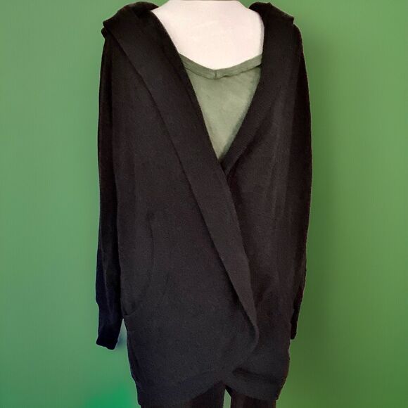 Aerie Women’s Cozy Black Cardigan Hoodie Size: M - Picture 5 of 16